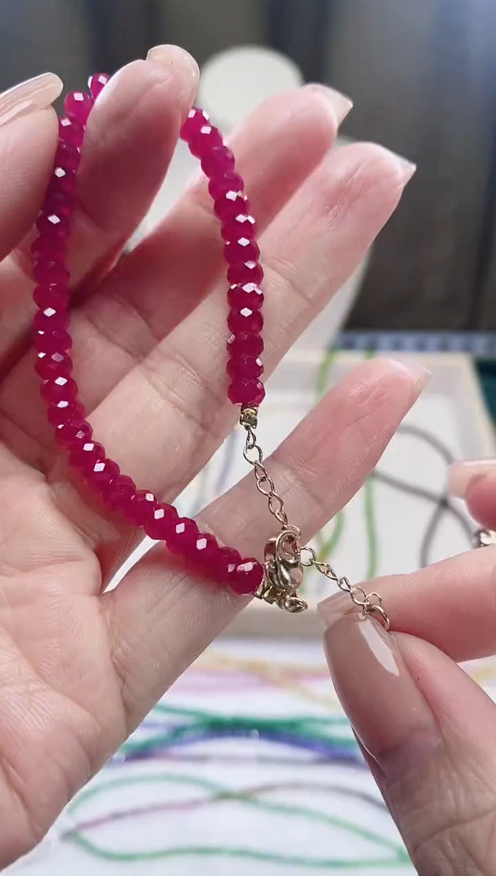 【闪购商品】红宝石手链14K金镶嵌诗颜甄选珠宝SYZB61