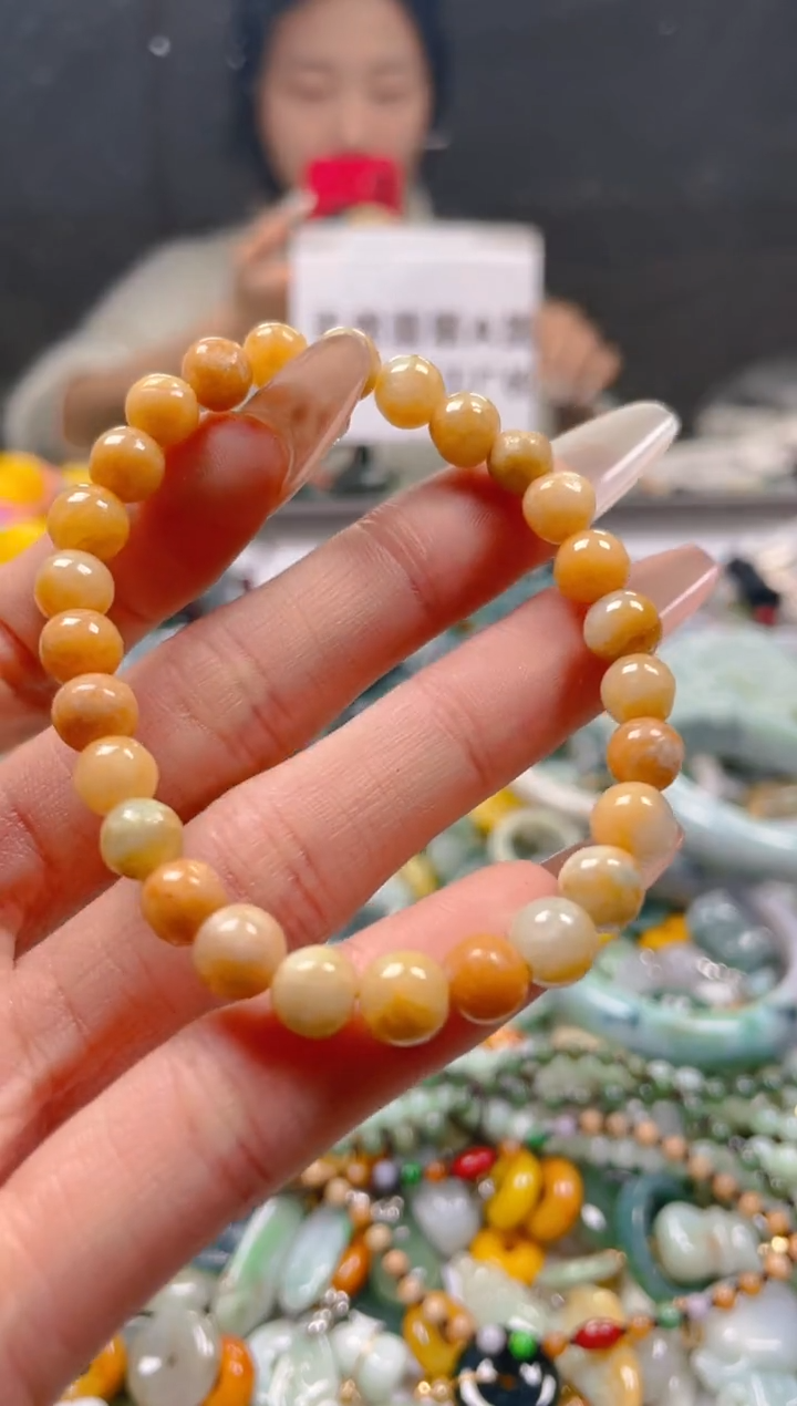 【闪购商品】翡翠颈饰未镶嵌7-8MM/Z/翡翠A货一图一物