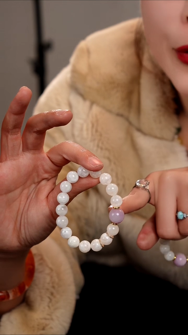 水晶摆件未镶嵌高阶雪花幽灵水晶手链31