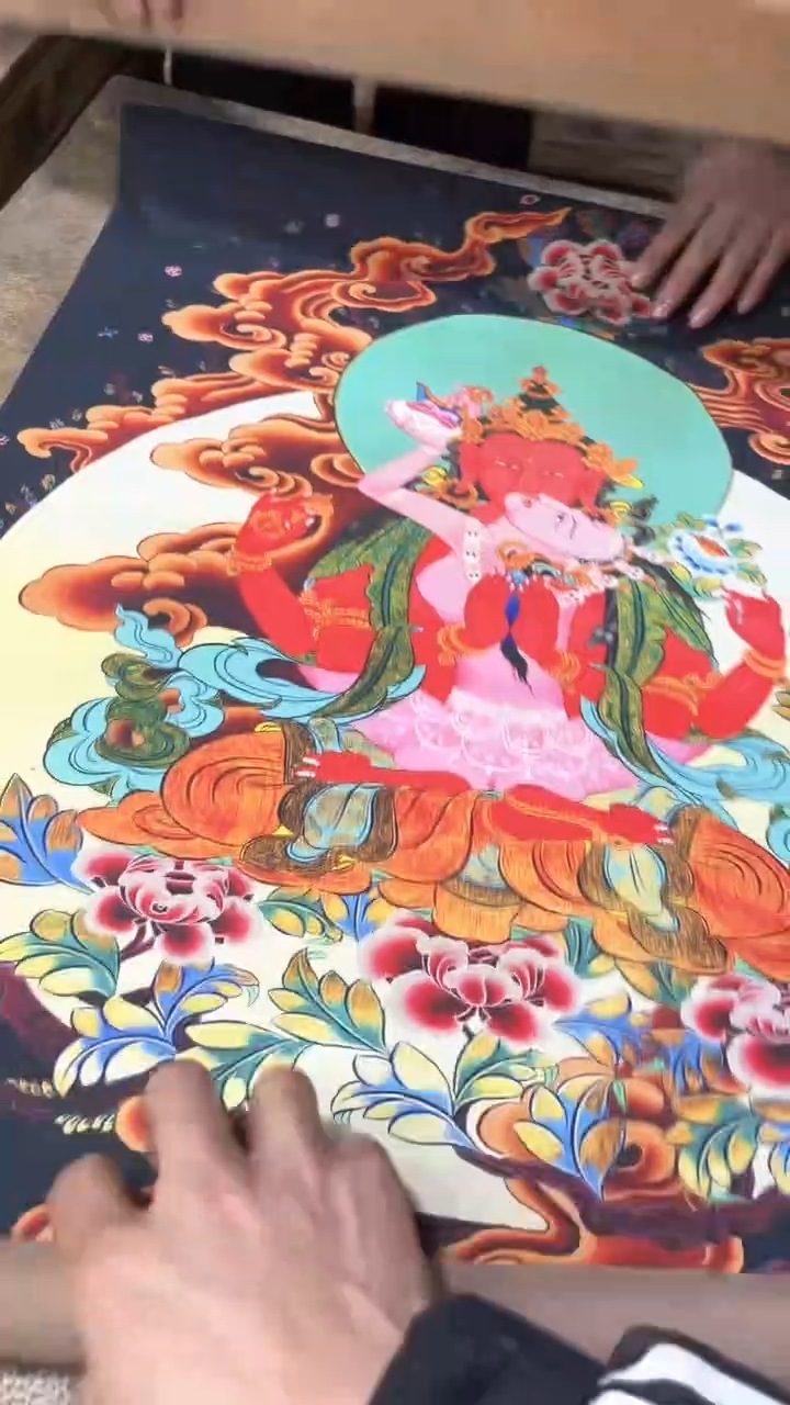 卷轴画玖忆唐卡TK06带盒子