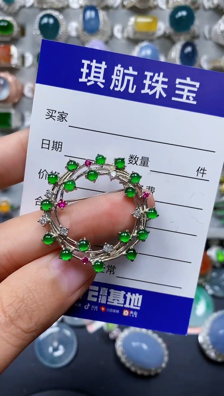 【闪购商品】翡翠颈饰银S925镶嵌0235