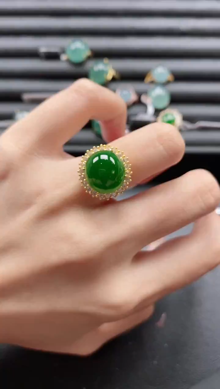 【闪购商品】翡翠戒指银S925镶嵌51151