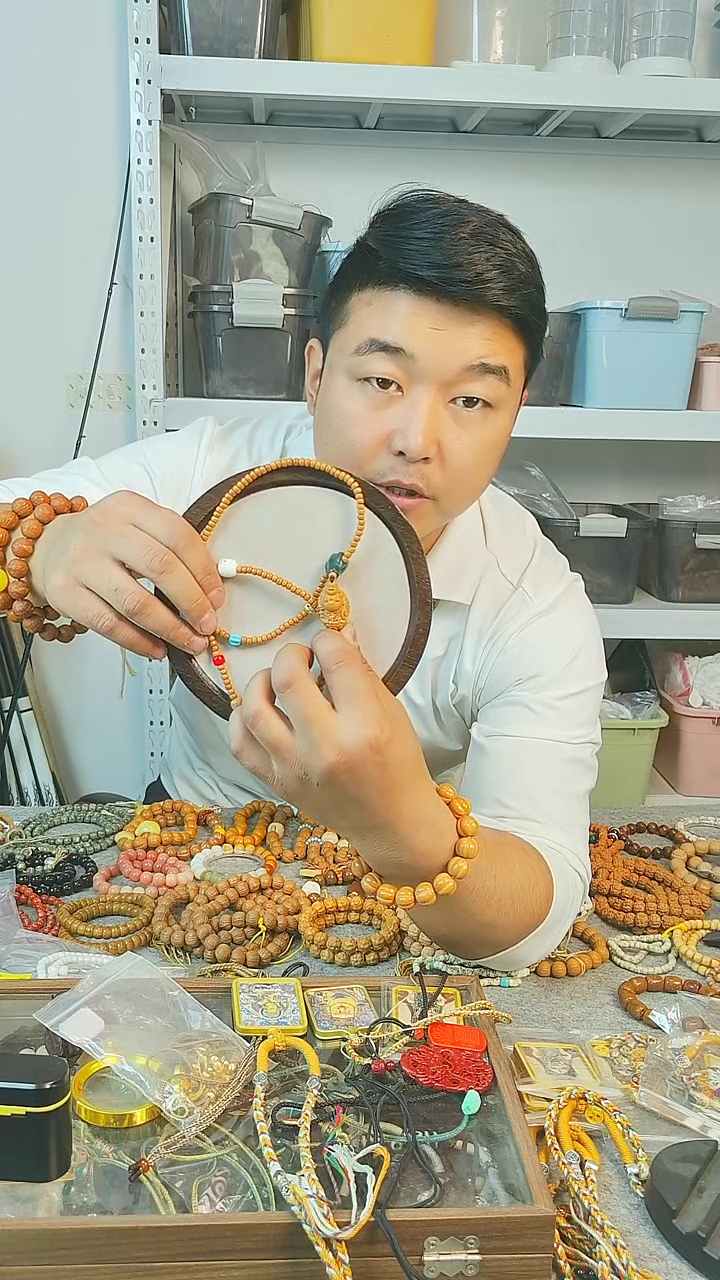 手串橄榄核核尖108脖挂佛