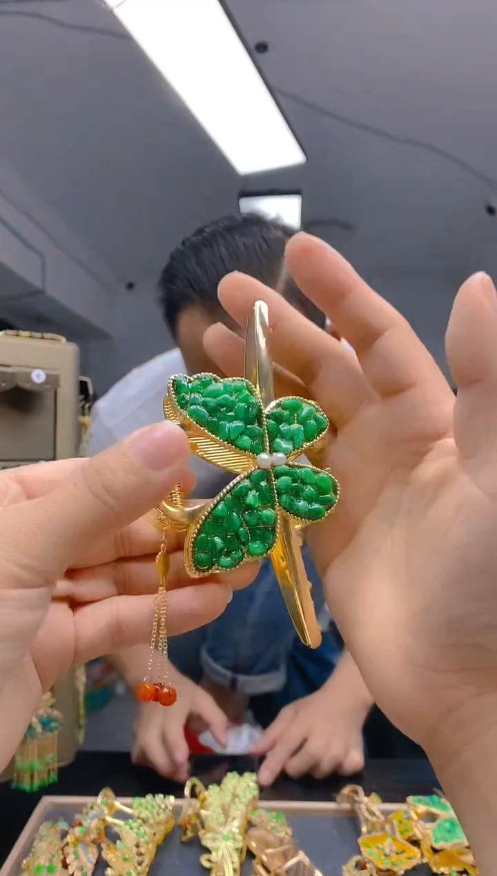 【闪购商品】翡翠耳饰合金169翡翠发簪