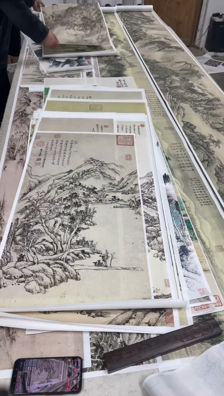王原祁 仿黄公望笔意 微喷复刻