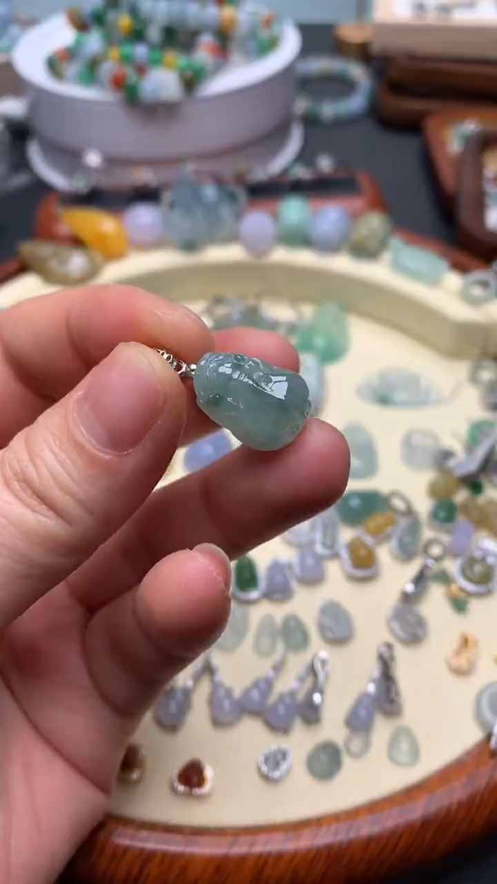 【闪购商品】翡翠颈饰银S925镶嵌翡翠镶嵌貔貅