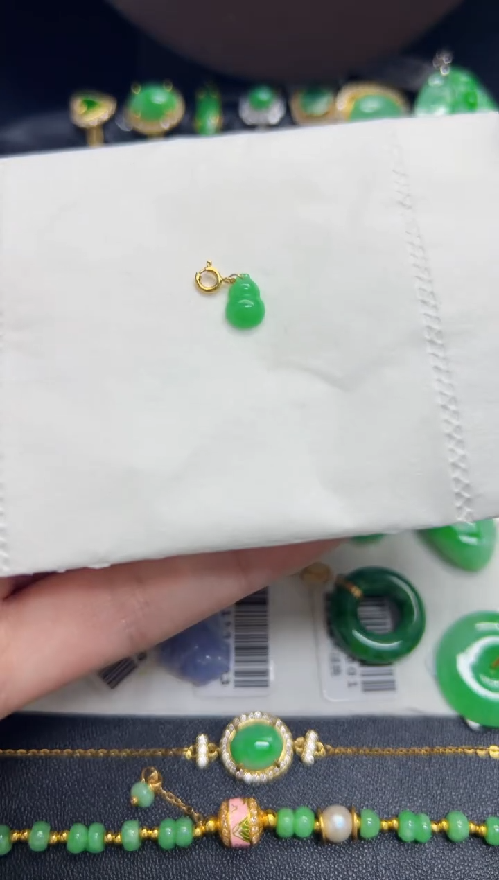 【闪购商品】翡翠颈饰18K金镶嵌Y缅料A货/多样性发货/一件