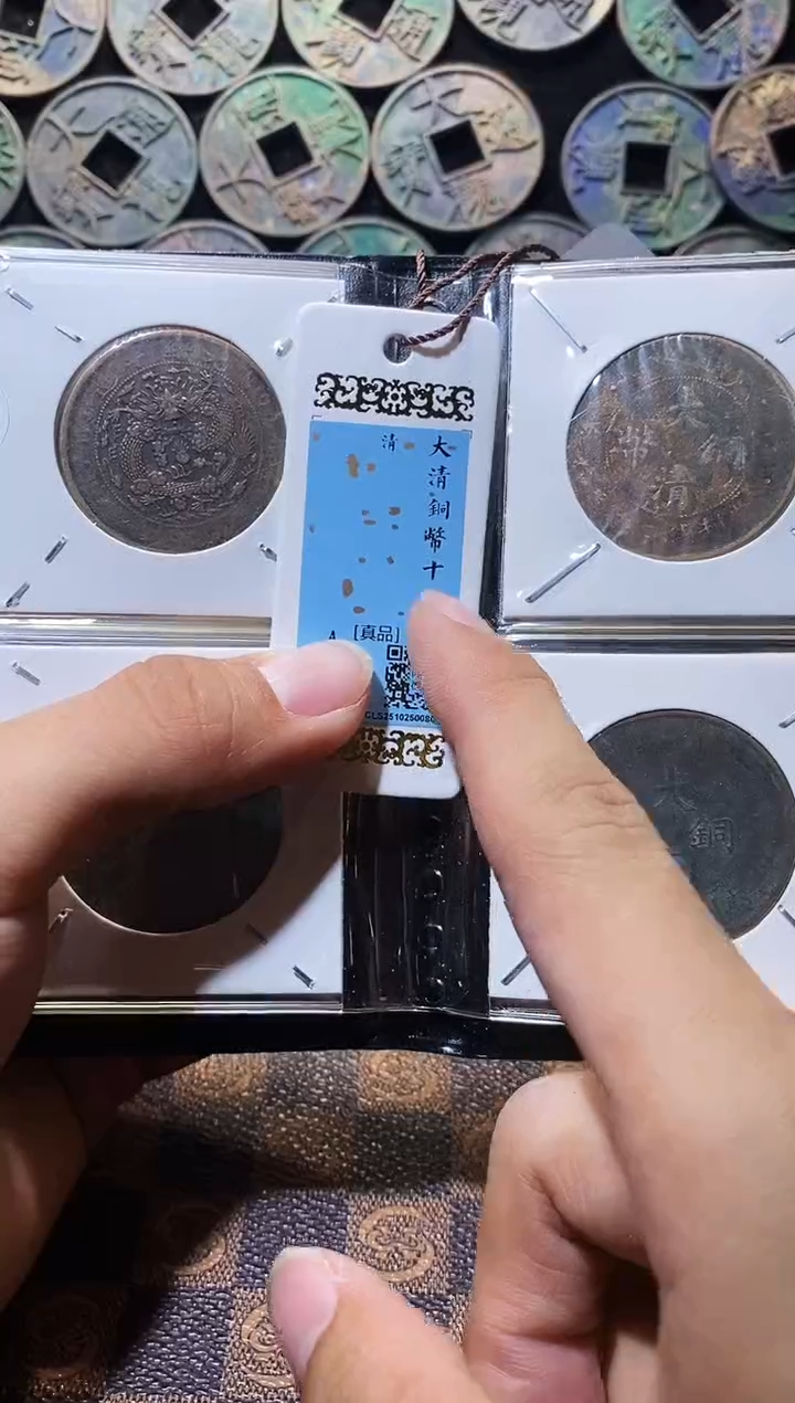 铜A712精品大清铜币贰拾文十二枚册(斐龍)