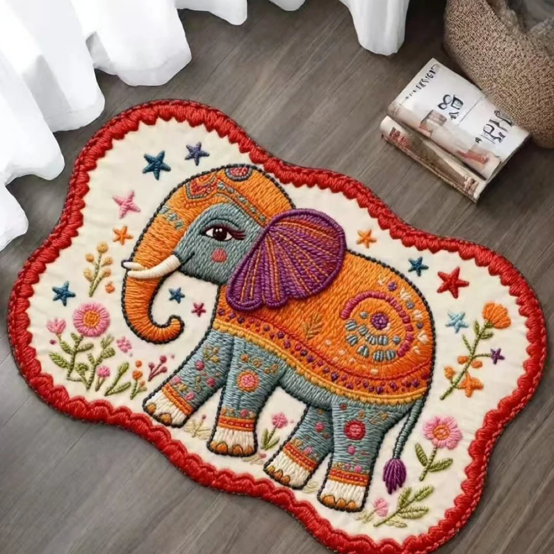 毛线衣5D立体软硅藻泥地垫浴室吸水速干地垫厨房进门口脚垫