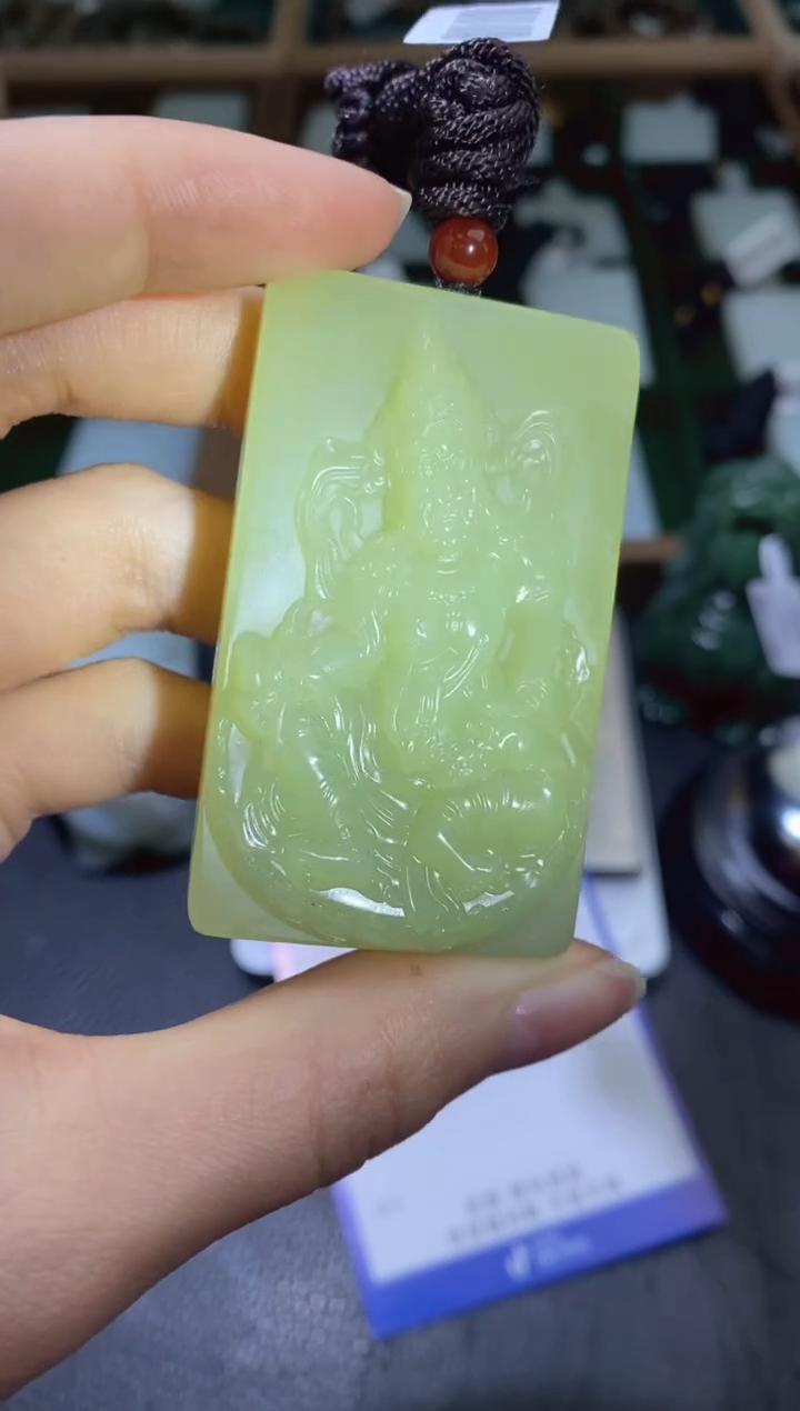 定制和田玉且末黄口黄财神