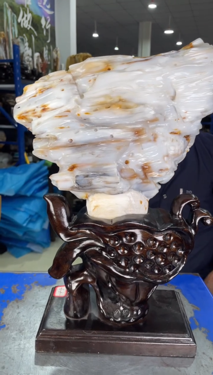 【闪购商品】硅化玉摆件未镶嵌51