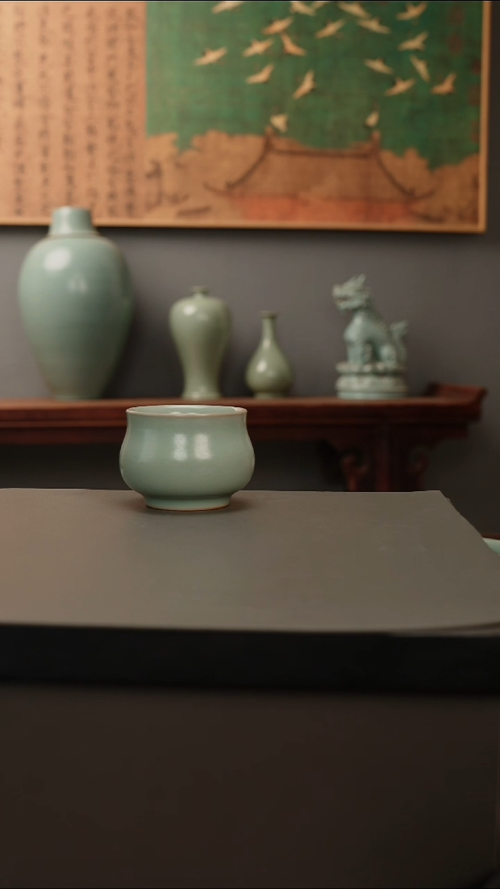 杯仿古釉原矿  玉兰 微瑕