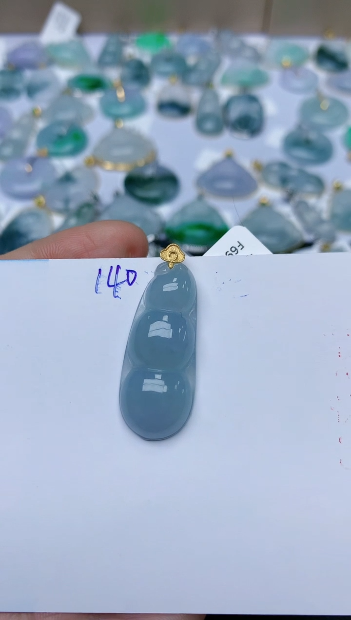 【闪购商品】翡翠颈饰18K金镶嵌天然翡翠A货    140