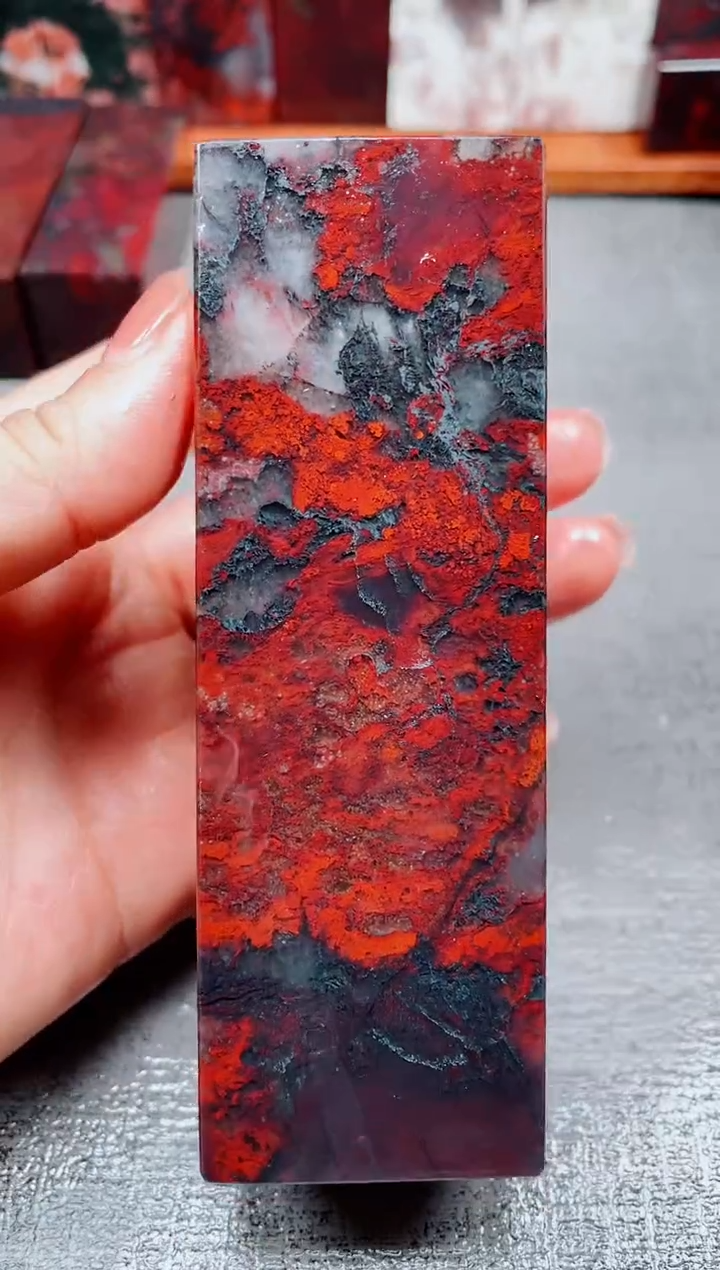 玉桂林鸡血玉素章--24