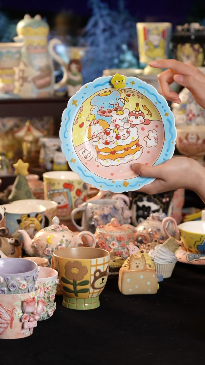 其他陶景德镇釉下彩手绘设计师款陶瓷