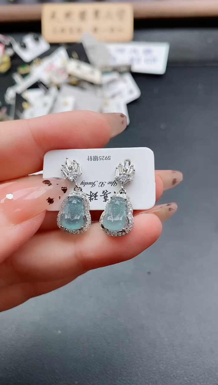 银S925镶嵌戒指翡翠11