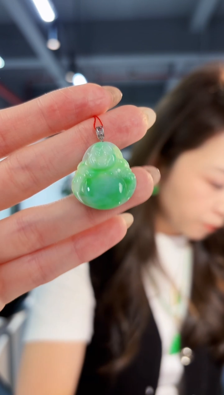 【闪购商品】翡翠颈饰18K金镶嵌缅料A货/支持复检/一件