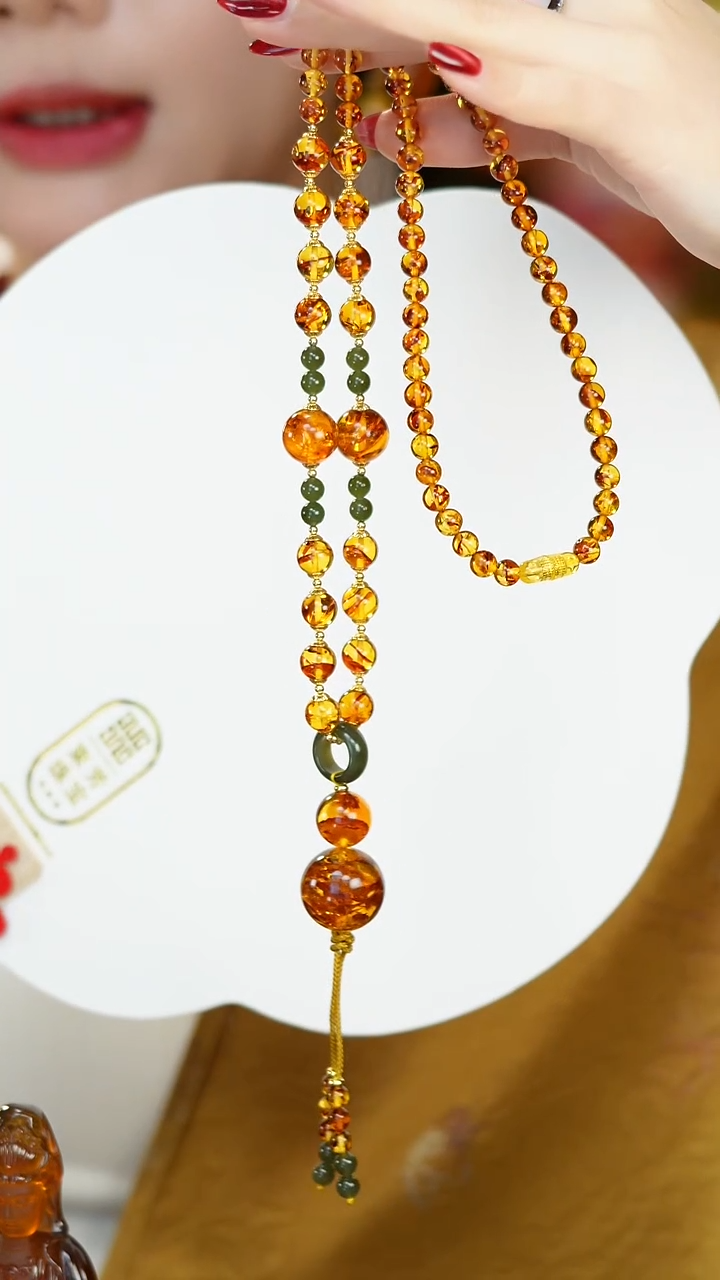 【闪购商品】琥珀（花珀）颈饰未镶嵌福利