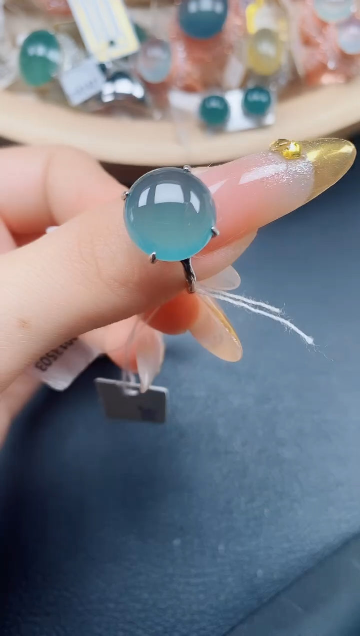 【闪购商品】翡翠戒指银S925镶嵌翡翠