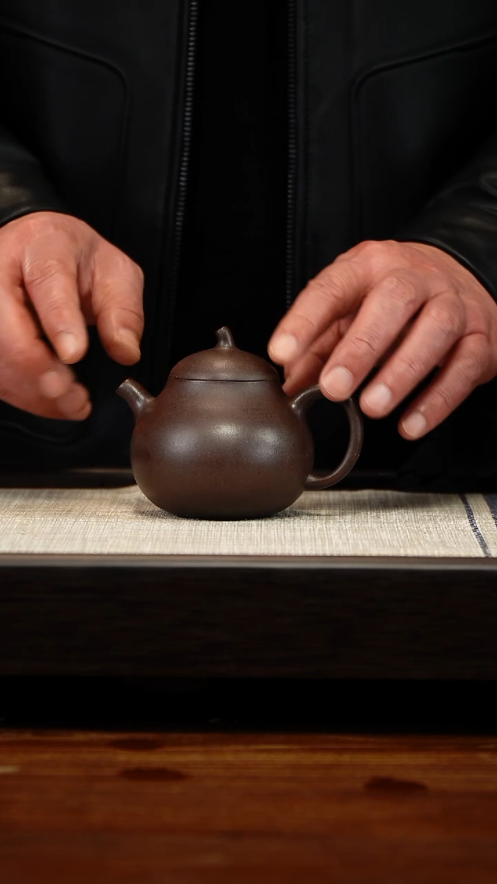 茶壶紫砂紫泥茄瓜