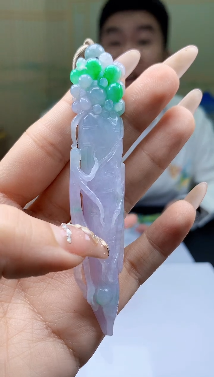【闪购商品】定制翡翠未镶嵌5028ty-毛货挂件53