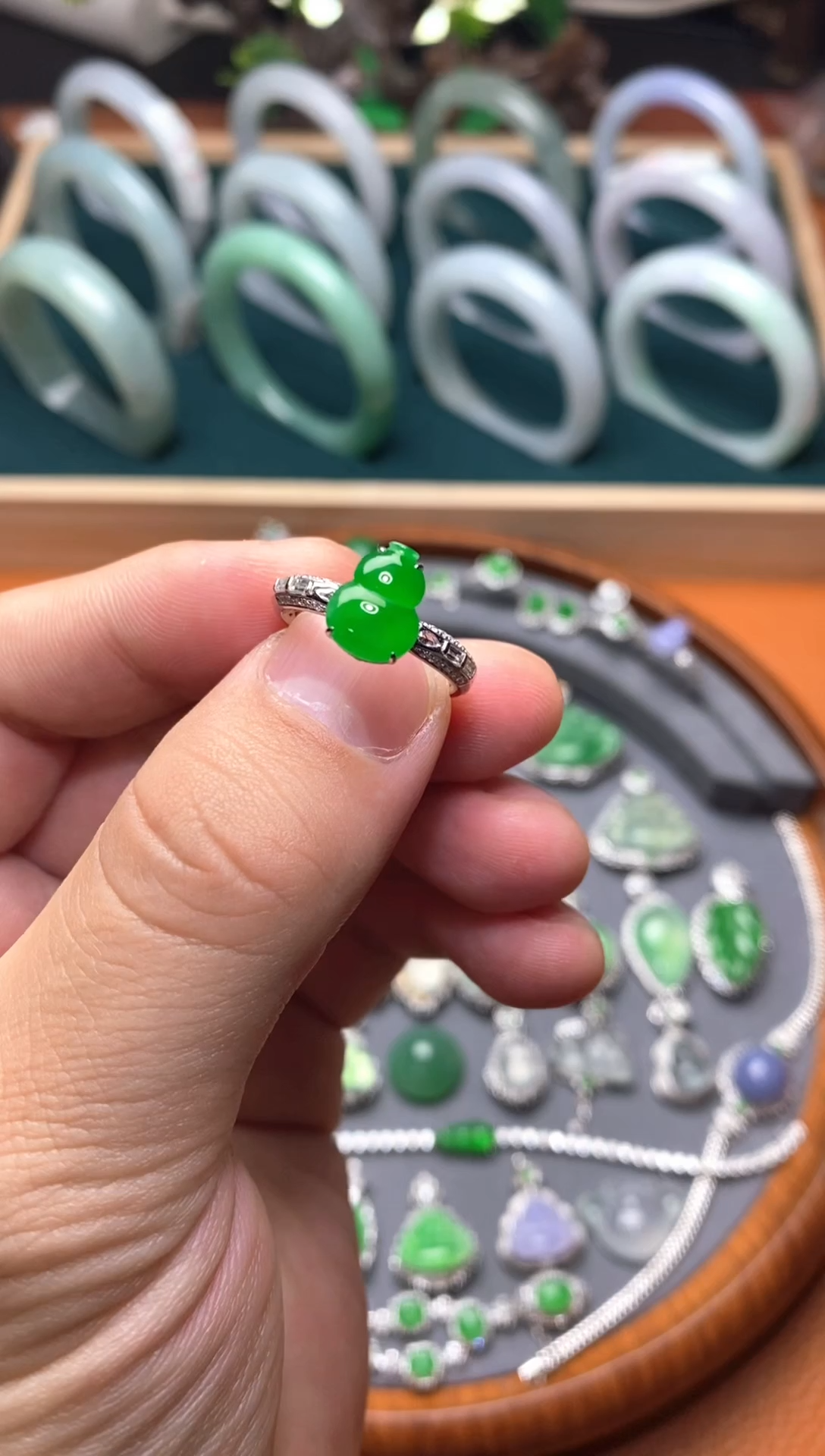 【闪购商品】翡翠戒指18K金镶嵌/10/戒指