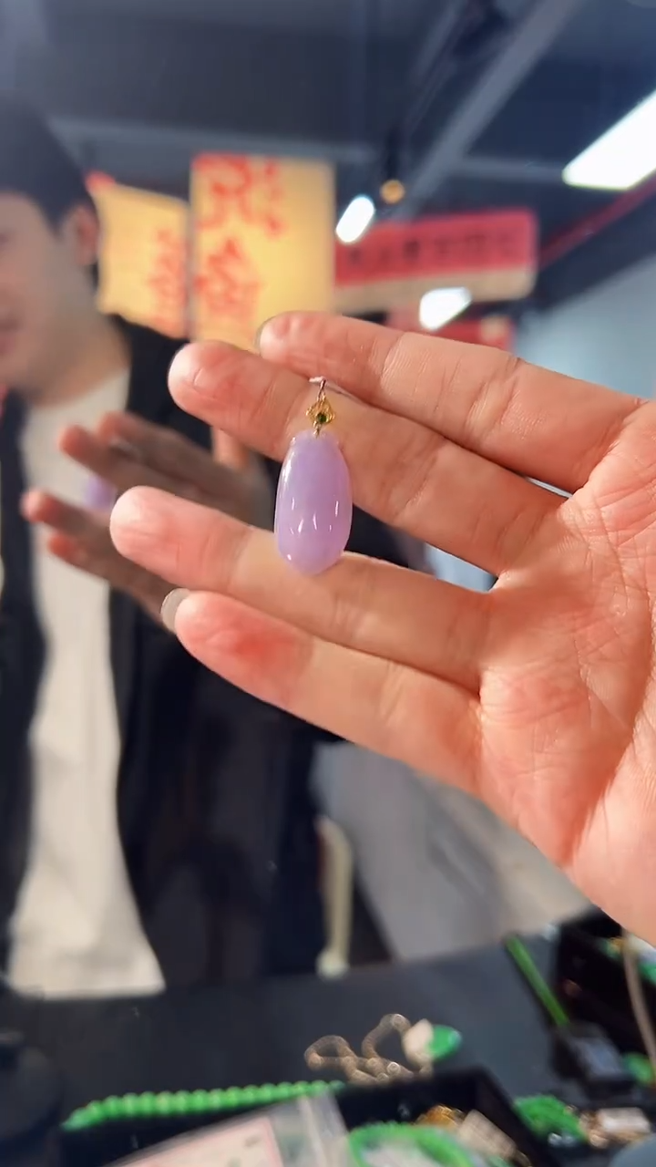 【闪购商品】翡翠颈饰18K金镶嵌缅料A货/支持复检/一件