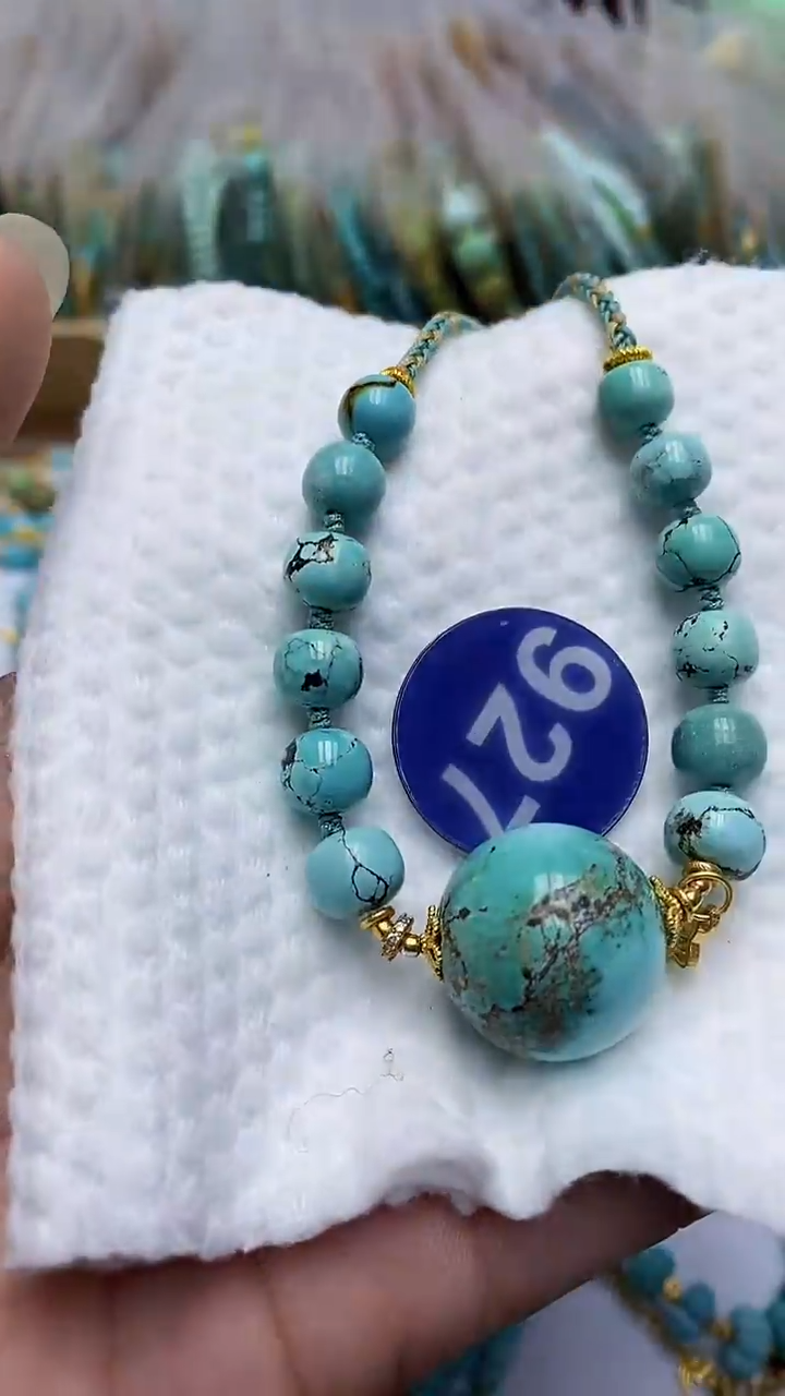 【闪购商品】绿松石项链银S925镶嵌927