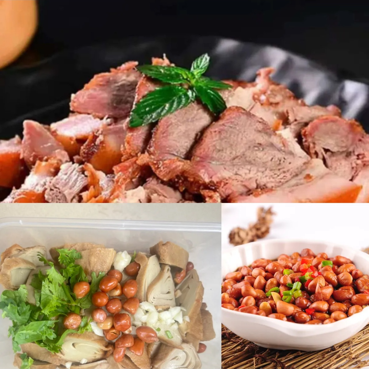 【小时达专享套餐】猪头肉+素鸡+花生米