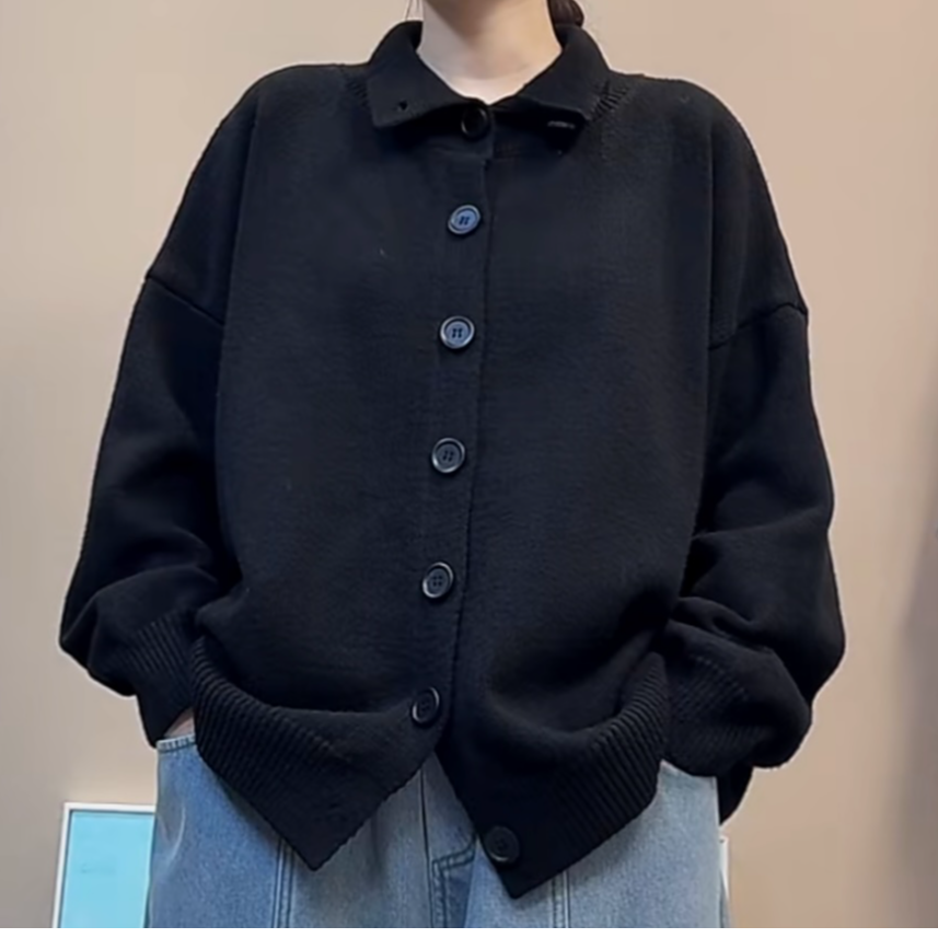 厚款 百搭半高领毛衣女宽松休闲