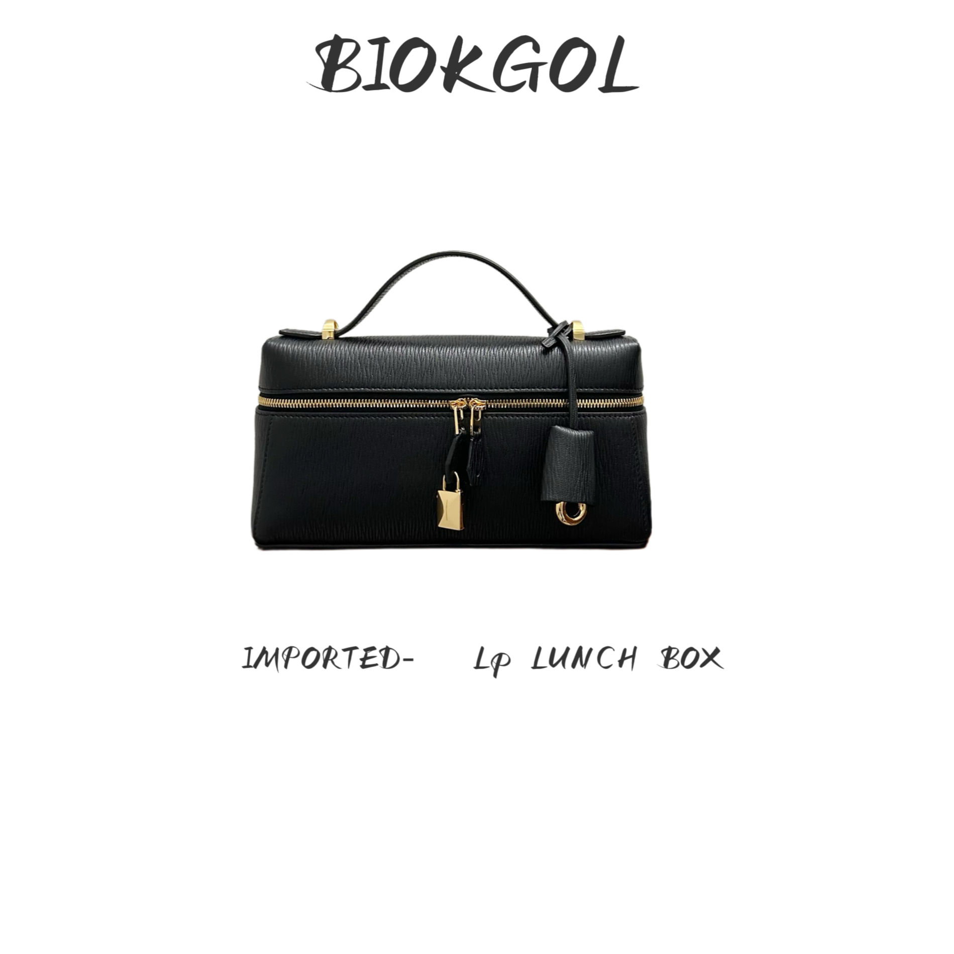 BIOKGOL/百顾进口牛皮 内里牛反绒 全钢五金LP24k真金电镀链 9264
