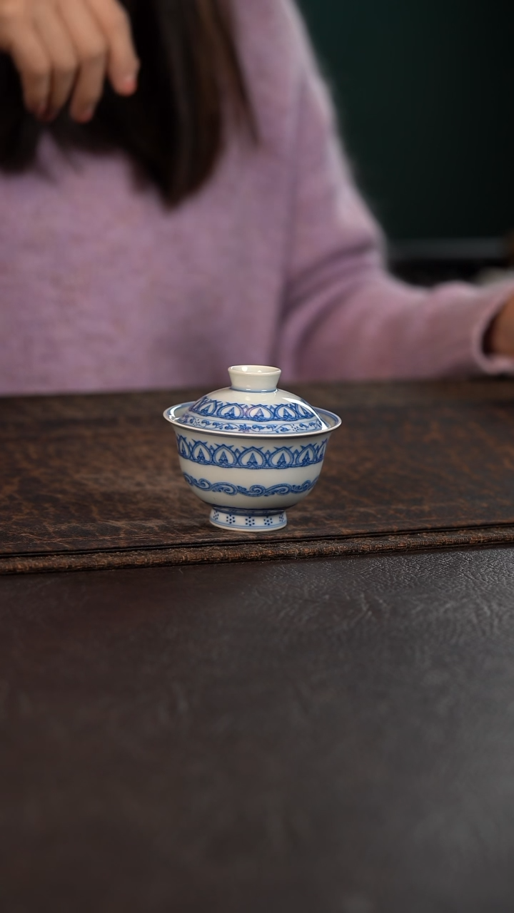 【闪购商品】杯聚澜堂点工宝相小盖碗