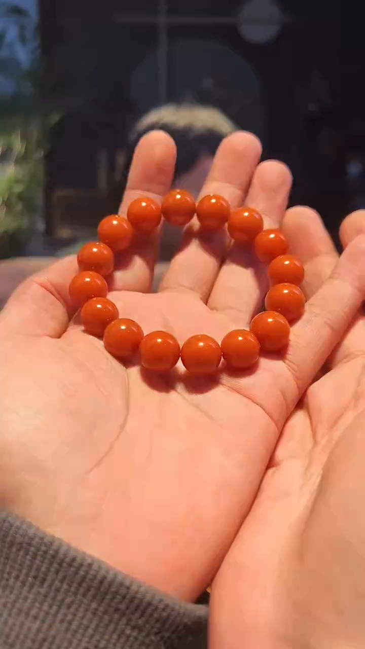 【闪购商品】南红玛瑙手串未镶嵌13+柿子黄