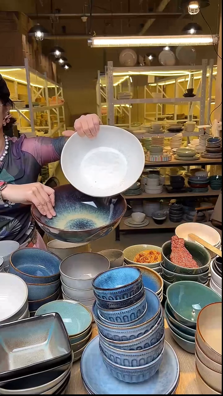 瓷72外贸尾货窑变釉下彩默认微瑕