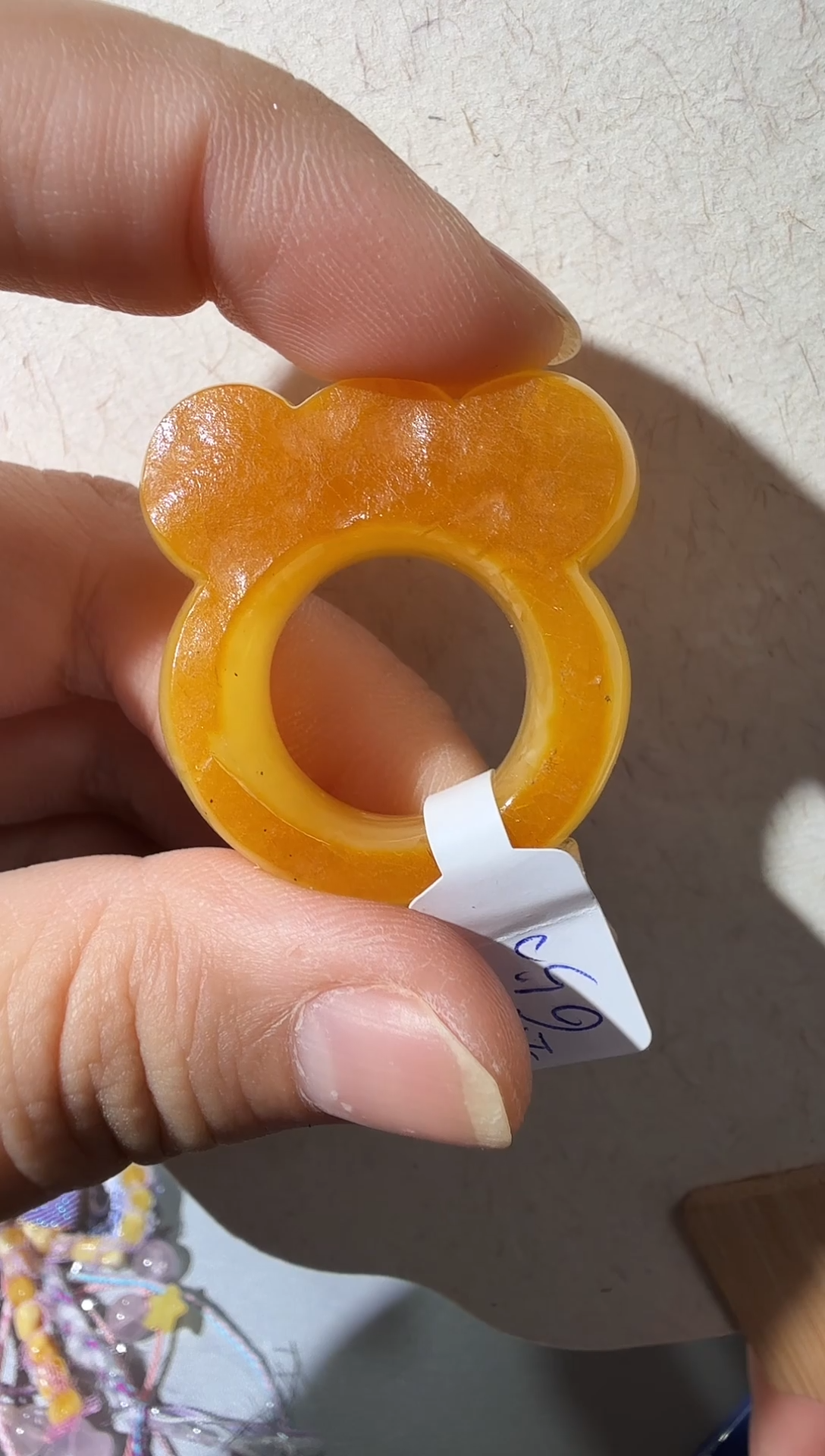 未镶嵌蜜蜡戒指蜜蜡戒指