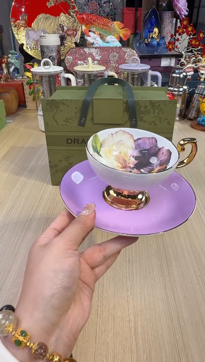 252丽思紫釉杯碟