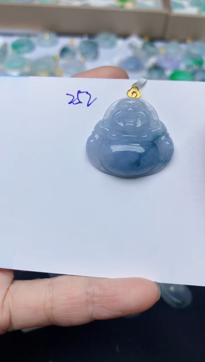 【闪购商品】翡翠颈饰18K金镶嵌天然翡翠A货   