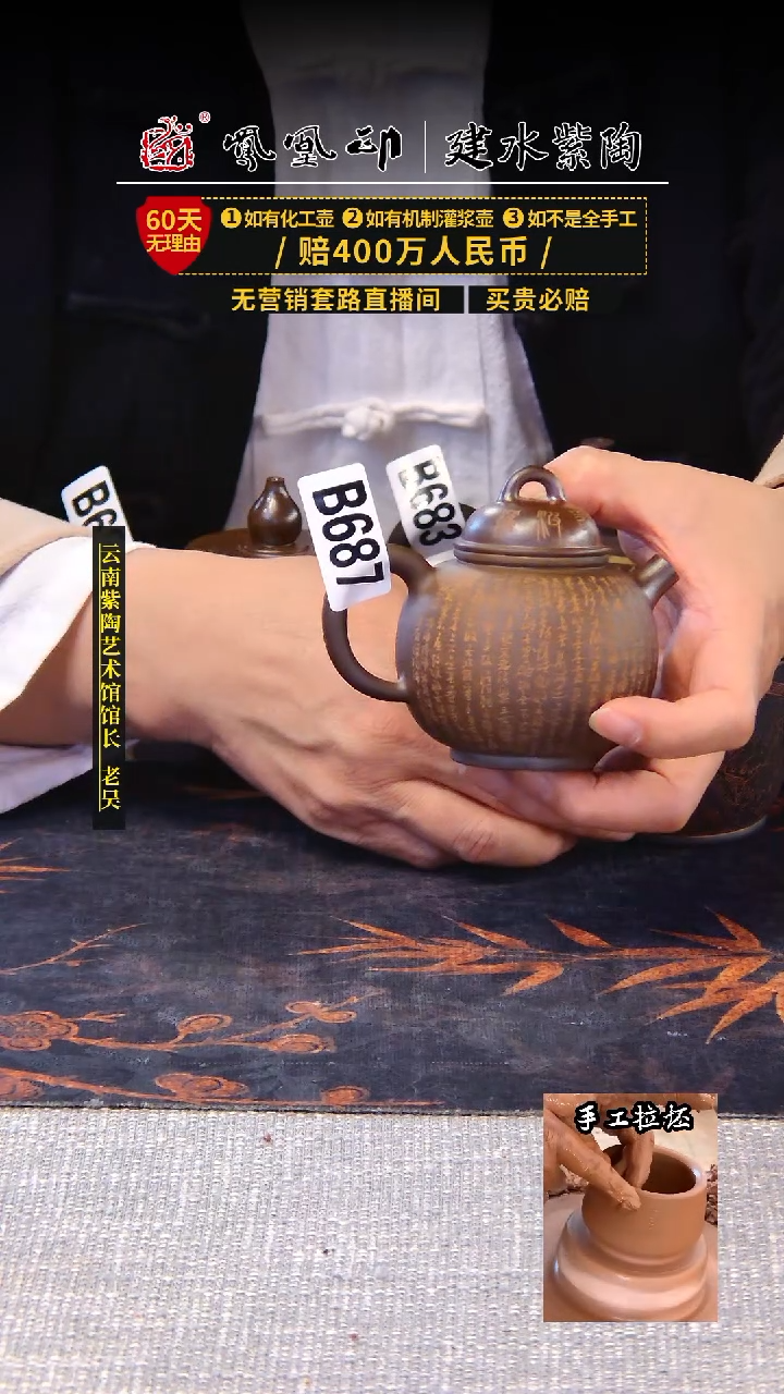 【闪购商品】壶建水紫陶高货壶 /B687