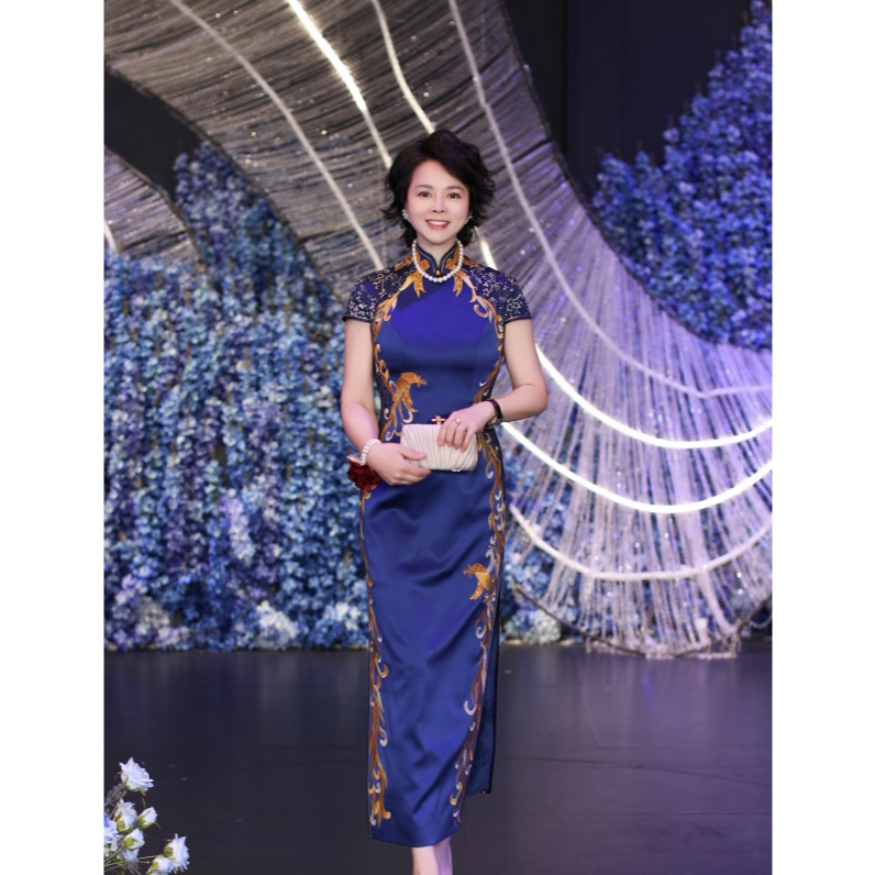 BOFEINA/帛妃娜高端私人定制旗袍手工刺绣新款重工中式国风礼服