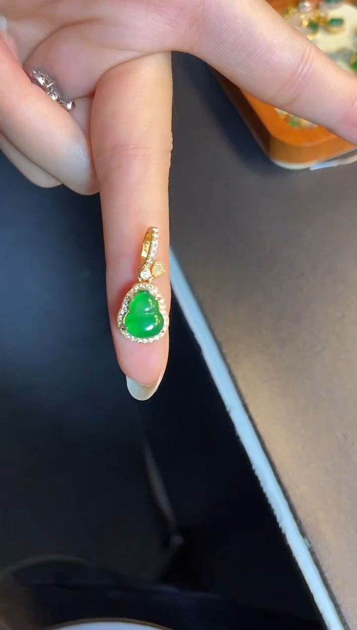 吊坠(不含链)银S925镶嵌翡翠1