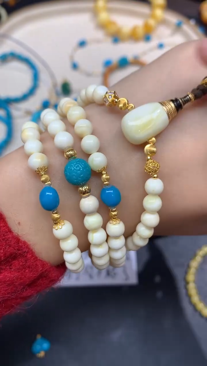 裸石蜜蜡未镶嵌珠链A8|9800