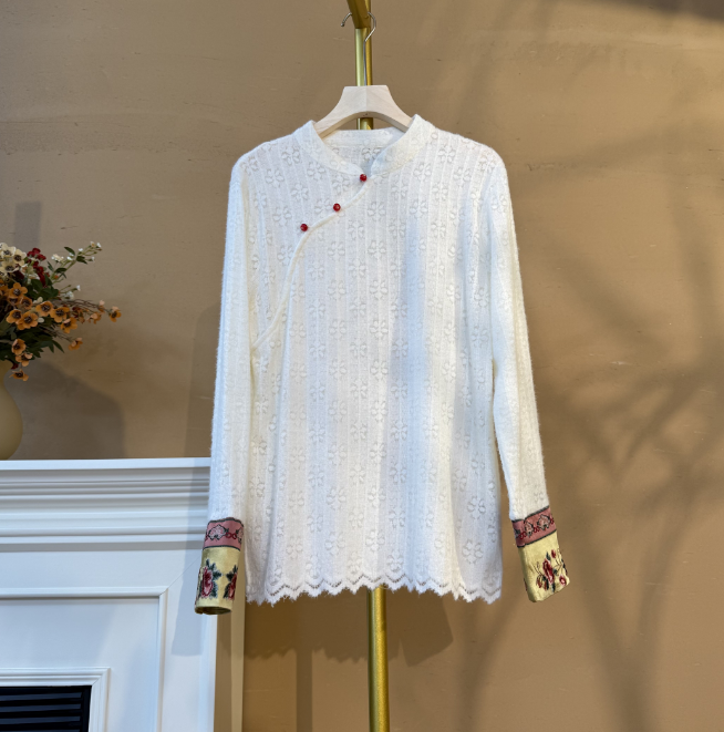 [‌‌迷遇]Q253长袖复古女士打底中式时尚女款国风新中式内搭