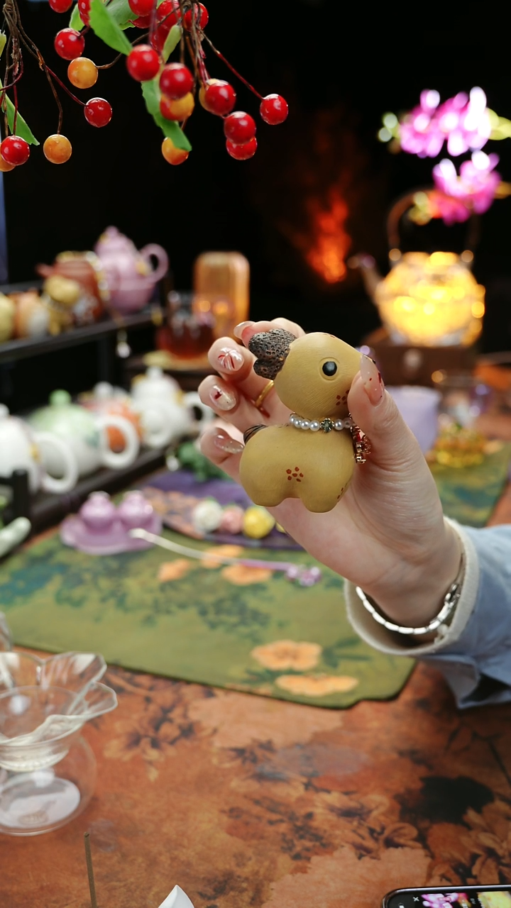 【闪购商品】一鹿有你紫砂茶宠摆件+链子