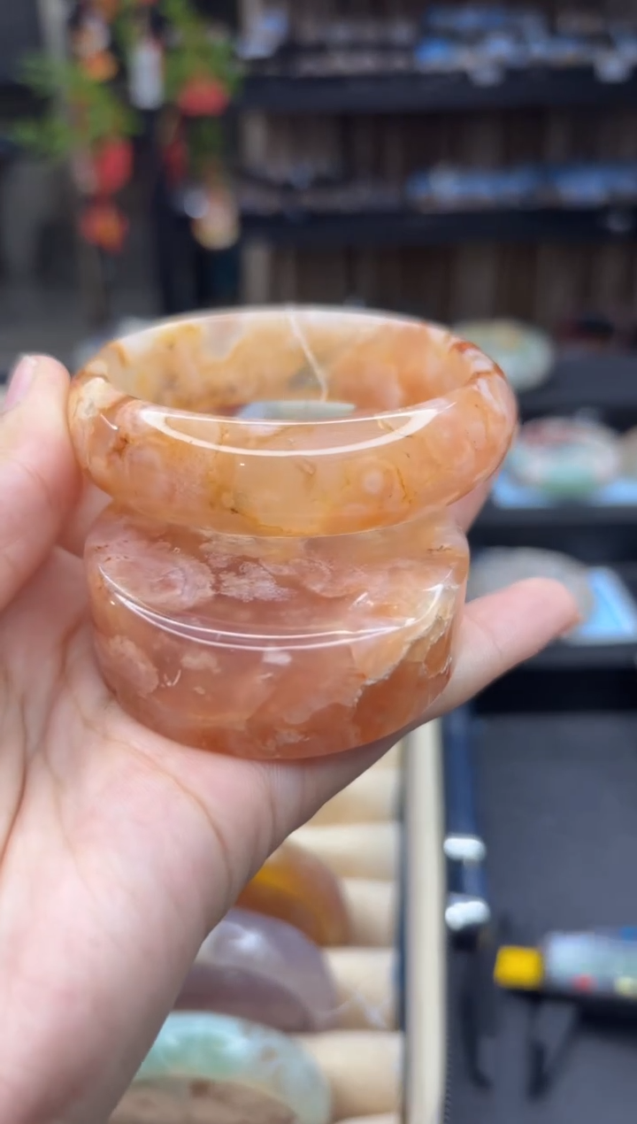 【闪购商品】石英质玉手镯未镶嵌805（56圈赠送镯心）