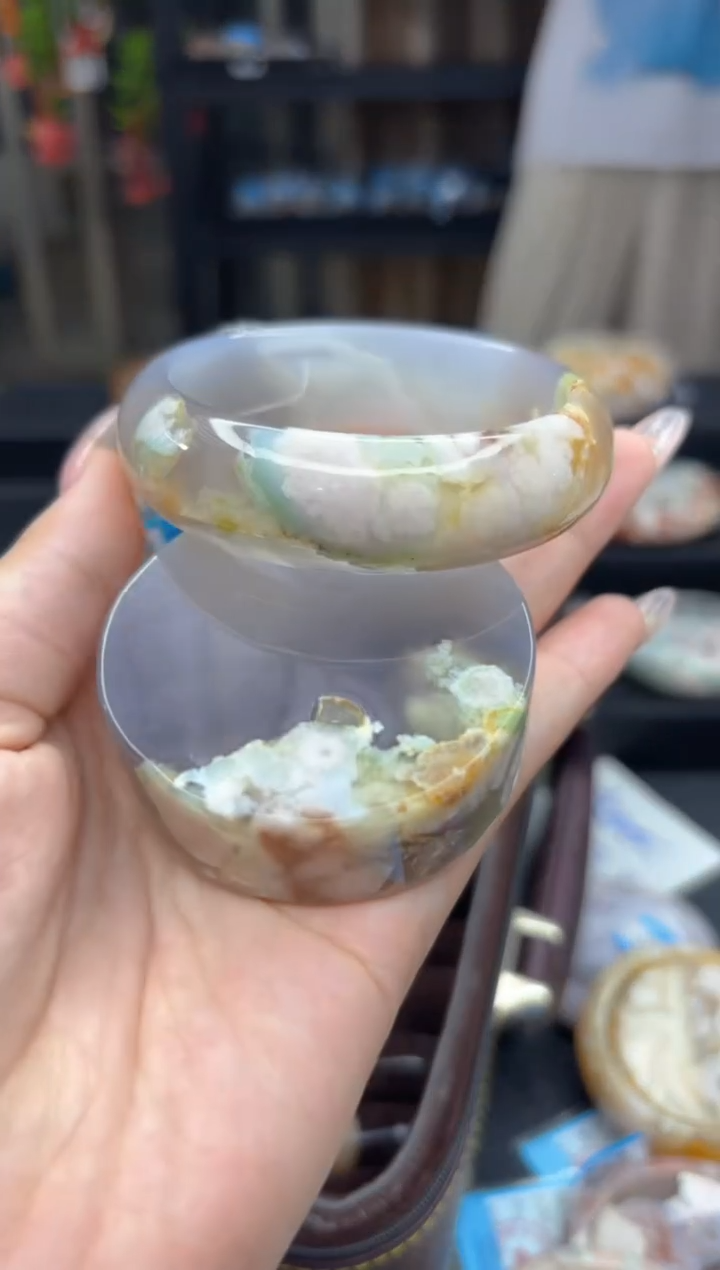 石英质玉手镯未镶嵌203(57圈赠送镯心)