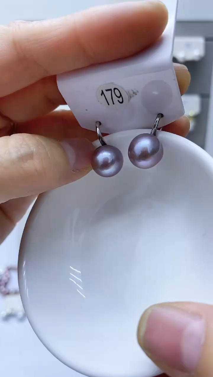 【闪购商品】淡水珍珠耳饰银S925镶嵌179