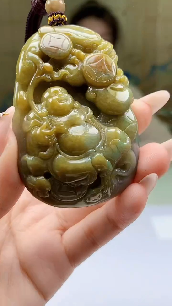 【闪购商品】定制翡翠未镶嵌4902ty-毛货挂件67