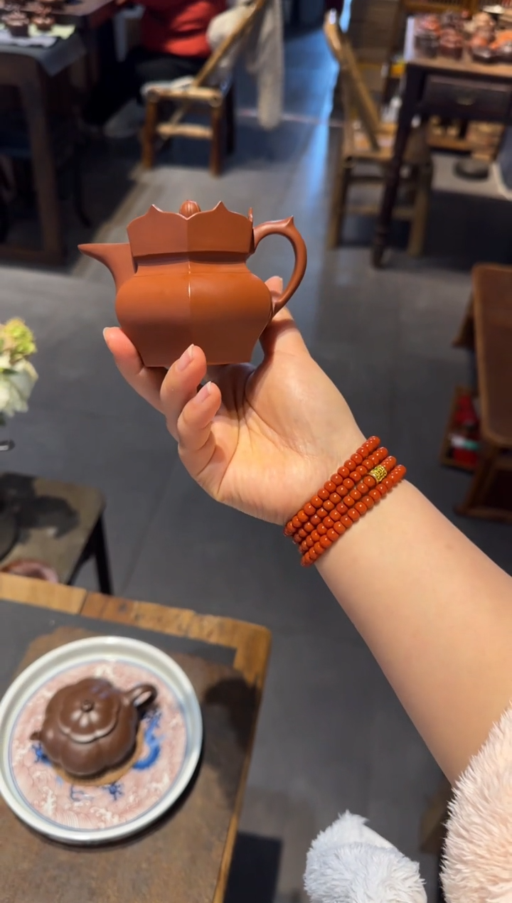 【闪购商品】紫砂茶壶朱泥小僧帽 90cc