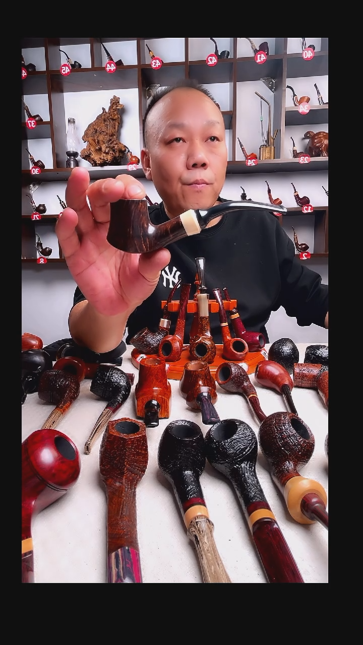 意大利石楠木手工打磨烟斗