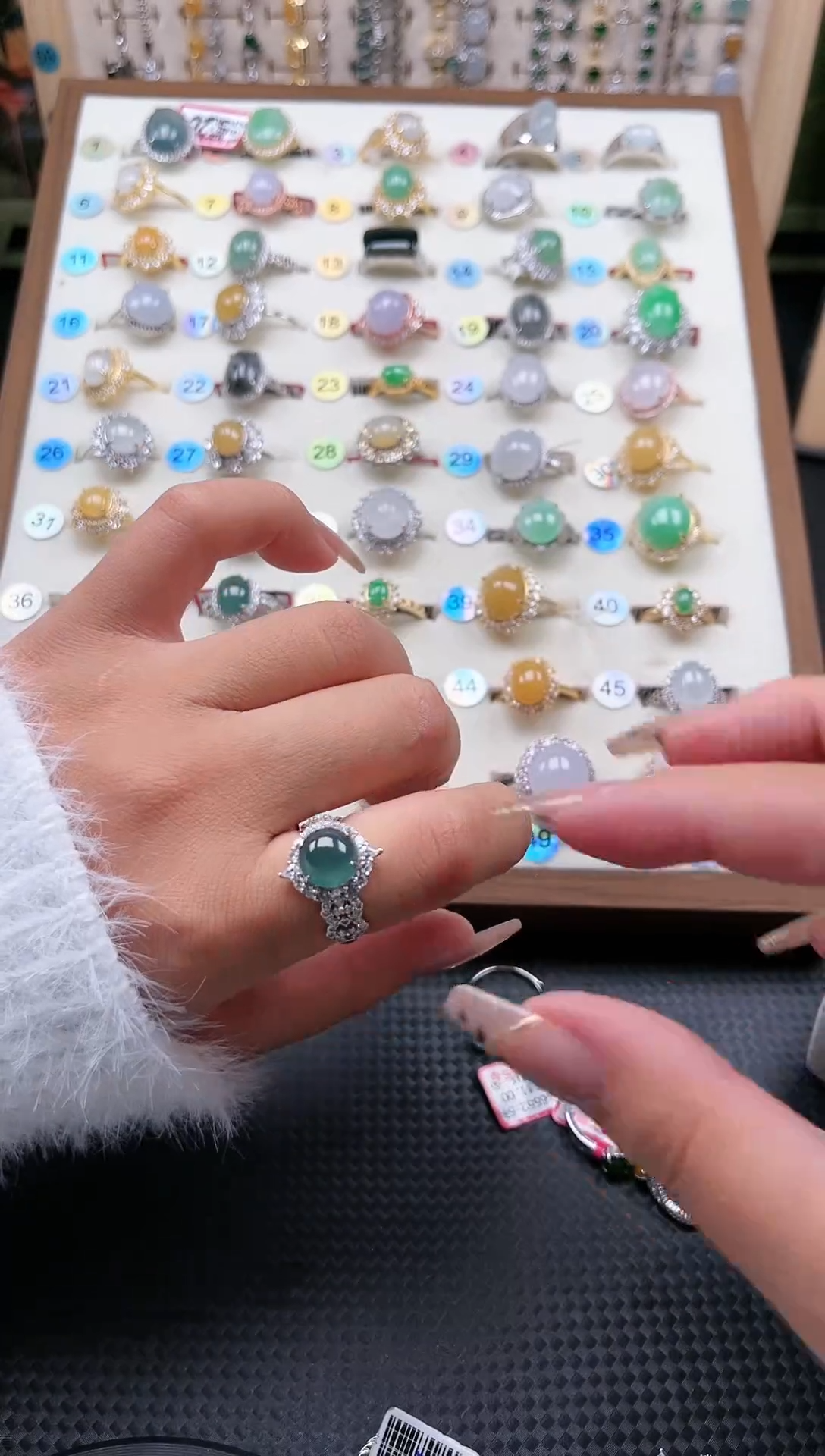 【闪购商品】翡翠戒指银S925镶嵌天然A货翡翠戒指